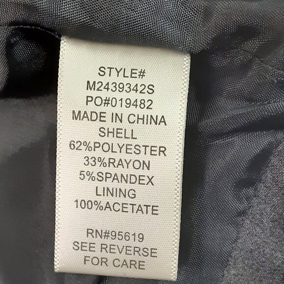 Studio JPR Woman's Jacket Size LARGE, Gray, Hook Closure, Ruffle Design - Picture 7 of 10